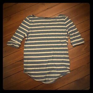 NWT 🌹 Ann Taylor Striped Elbow Sleeve Tee Size XS